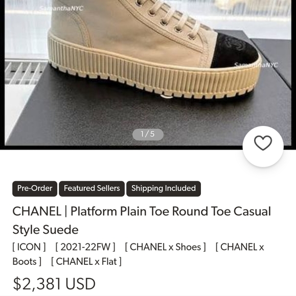 CHANEL White Suede Boots - Picture 6 of 6